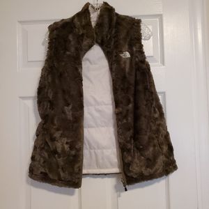 NWOT North Face reversible fur vest